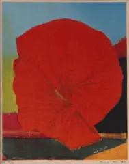Rote Blume I by Max Ernst, 1960, lithograph, sold Sep 2026