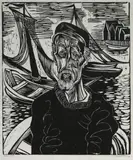 Fischer von Helgoland by Conrad Felixmüller, 1924, woodcut, sold Sep 2026