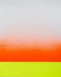 Leuchtgelb kalt mit leuchtrot-orange bis weiß by Rupprecht Geiger, 1967, screenprint, sold Sep 2026