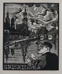 Zeichner von Dresden by Conrad Felixmüller, woodcut, sold Sep 2026