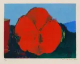 Rote Blume II by Max Ernst, 1966, screenprint, sold Sep 2026