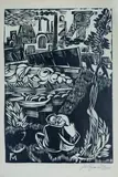 Liebespaar vor Industrielandschaft by Conrad Felixmüller, 1923, woodcut, sold Sep 2026