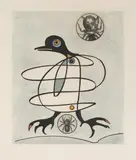 Zu: Oiseaux en peril by Max Ernst, 1975, collage, sold Sep 2026
