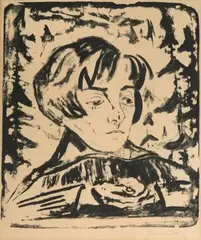 Lauschende by Walter Gramatté, 1920, lithograph, sold Sep 2026