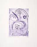 Night Opening by Sarah Hughes, 2022, drypoint, offered Sep 2026