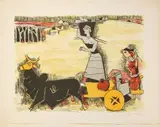 Ohne Titel (Yatra) by M. F. Husain, color lithograph, sold Sep 2026