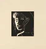 Cecily (Black) by Alex Katz, 2002, woodcut, sold Sep 2026