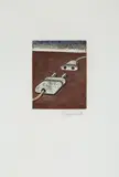 Begegnung (früher: Elektrostecker) by Konrad Klapheck, 1984, etching, sold Sep 2026