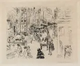 Die Judenstraße in Amsterdam by Max Liebermann, 1906, etching, sold Sep 2026