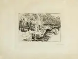 Kanal in Amsterdam by Max Liebermann, 1907, etching, offered Sep 2026