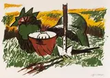 Deutsches Motiv by Markus Lüpertz, 1972, color lithograph, offered Sep 2026