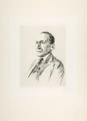 Portrait Max J by Max Liebermann, 1927, drypoint, offered Sep 2026
