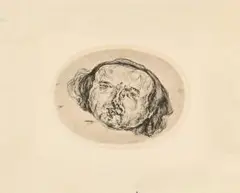 Kopf by Marwan, 1972, etching, sold Sep 2026