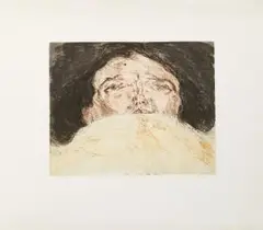 Im Bett by Marwan, 1972, color etching, sold Sep 2026