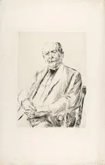 Bildnis Gerstenberg by Max Liebermann, 1920, drypoint, offered Sep 2026
