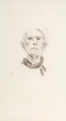 Selbstbildnis (von vorn mit Schal) by Gerhard Marcks, 1969, lithograph, offered Sep 2026