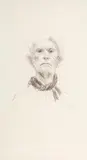 Selbstbildnis (von vorn mit Schal) by Gerhard Marcks, 1969, lithograph, offered Sep 2026
