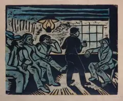 Fischer in der Kneipe by Max Pechstein, 1912, watercolor, offered Sep 2026