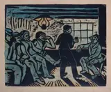Fischer in der Kneipe by Max Pechstein, 1912, watercolor, offered Sep 2026