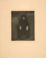 Sitzende Alte by Paula Modersohn-Becker, 1902, etching, sold Sep 2026