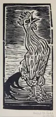 Ratte / Krähender Hahn by Otto Pankok, woodcut, offered Sep 2026