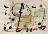 Aus: Maravillas con variaciones acrósticas en el jardin de Miró by Joan Miró, color lithograph, sold Sep 2026