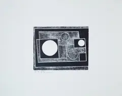 Five Circles by Ben Nicholson, woodcut, offered Sep 2026