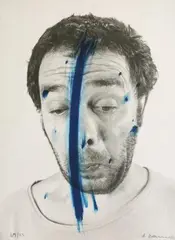 Face Farce by Arnulf Rainer, 2008, lithograph, sold Sep 2026
