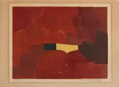 Composition lie-de-vin, jaune et noire by Serge Poliakoff, 1961, color lithograph, offered Sep 2026