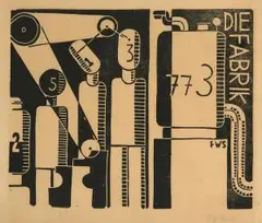 Die Fabrik by Franz Wilhelm Seiwert, 1923, linocut, offered Sep 2026