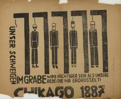 Chikago 1887 by Franz Wilhelm Seiwert, 1923, linocut, offered Sep 2026