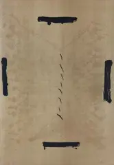 Quatre traces noires 1963 / Mes amis 1969 / Souvenier de St by Antoni Tàpies, color lithograph, offered Sep 2026