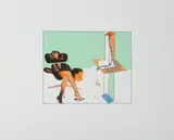 Young Woman Contemplating Sculpture by Allen Jones, 1969, color lithograph, offered Sep 2026