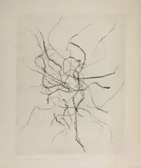 Ohne Titel by Norbert Kricke, 1957, drypoint, sold Sep 2026