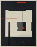Ohne Titel by Harold Krisel, 1960, screenprint, sold Sep 2026