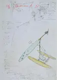 Flugbetrieb by Panamarenko, 1997, offset lithograph, sold Sep 2026