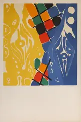 Farblitho 1966-1 by Ernst Wilhelm Nay, 1966, color lithograph, sold Sep 2026