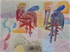 Schiffe am Strand by Werner Gilles, 1959, watercolor, sold Sep 2026