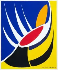 Formes en mouvement by Geneviève Claisse, 1957, gouache, sold Sep 2026