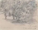 Ohne Titel (Bäume) by Lovis Corinth, 1916, pencil, sold Sep 2026