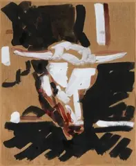 Schlachthofskizze by Ralph Fleck, 1987, gouache, sold Sep 2026