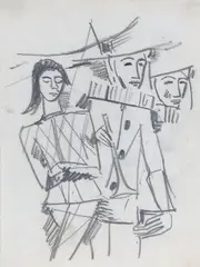 Karneval by Karl Hofer, pencil, sold Sep 2026