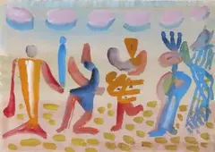 Ohne Titel (Gaukler) by Werner Gilles, 1958, watercolor, sold Sep 2026