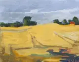Weizen bei Düttebüll by Klaus Fußmann, 2002, pastel, sold Sep 2026