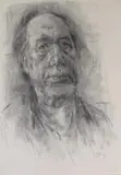 Selbstporträt by Bernhard Heisig, 1991, pencil, offered Sep 2026