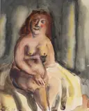 Sitzender weiblicher Akt by Paul Kleinschmidt, 1922, watercolor, sold Sep 2026