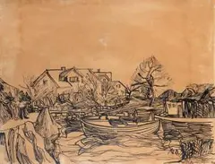 Engoy, Rogaland by Bruno Krauskopf, 1947, drawing, offered Sep 2026