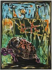 Schildkröte by Markus Lüpertz, watercolor, offered Sep 2026