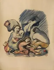 Ohne Titel by Ludwig Meidner, 1932, watercolor, offered Sep 2026
