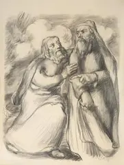 Ohne Titel by Ludwig Meidner, 1952, charcoal, offered Sep 2026